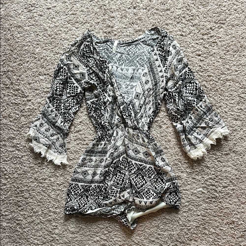 Boho Beach Romper Cover Up